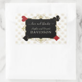 Glamorous Gold Casino Vegas Wedding Rechthoekige Sticker (Tas)
