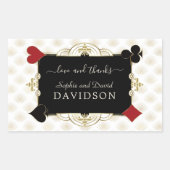 Glamorous Gold Casino Vegas Wedding Rechthoekige Sticker (Voorkant)