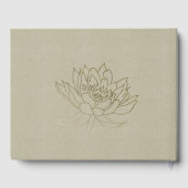 GLAMOROUS GOLD DARK GREEN LOTUS FLORAL MONOGRAM GASTENBOEK (Achterkant)