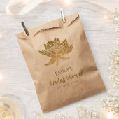 GLAMOROUS GOLD FLORAL VRIJGEZELLENFEEST BEDANKZAKJE (Geknipt)