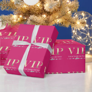 Glamorous Gold VIP op Hot Pink Cadeaupapier
