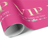 Glamorous Gold VIP op Hot Pink Cadeaupapier (Rol Hoek)