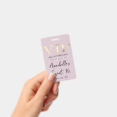 Glamorous Gold VIP op Roze Badge (Handheld)