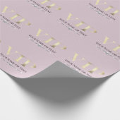 Glamorous Gold VIP op Roze Cadeaupapier (Hoek)