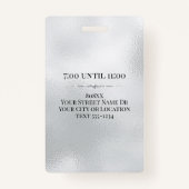 Glamorous Gold VIP op zilver Badge (Achterkant)