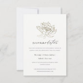 GLAMOROUS GOLD WHITE LOTUS FLORAL ACCOMMODATION KAART (Voorkant)