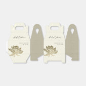 GLAMOROUS GOLD WHITE LOTUS FLORAL VRIJGEZELLENFEES BEDANKDOOSJES (Uitgevouwen)