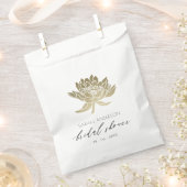 GLAMOROUS GOLD WHITE LOTUS FLORAL VRIJGEZELLENFEES BEDANKZAKJE (Geknipt)
