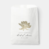GLAMOROUS GOLD WHITE LOTUS FLORAL VRIJGEZELLENFEES BEDANKZAKJE (Voorkant)