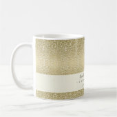 GLAMOROUS GOLD WHITE MOSAIC DOT DE DATUM-VERPLAATS KOFFIEMOK (Links)
