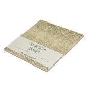 GLAMOROUS GOLD WHITE MOSAIC DOT DE DATUM-VERPLAATS TEGELTJE (Zijkant)