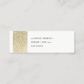 GLAMOROUS GOLD WHITE MOSAIC STIP ADRES MINI VISITEKAARTJE (Achterkant)