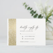 GLAMOROUS GOLD WHITE STIPPEN MOSAIC RSVP (Staand voorkant)