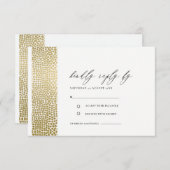GLAMOROUS GOLD WHITE STIPPEN MOSAIC RSVP (Voorkant / Achterkant)