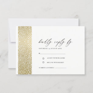 GLAMOROUS GOLD WHITE STIPPEN MOSAIC RSVP