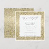 GLAMOROUS GOLD WHITE STIPPEN MOSAIC VERLOVING KAART (Voorkant / Achterkant)
