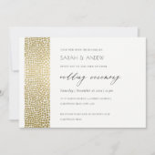 GLAMOROUS GOLD WHITE STIPPEN MOSAIC WEDING KAART (Voorkant)