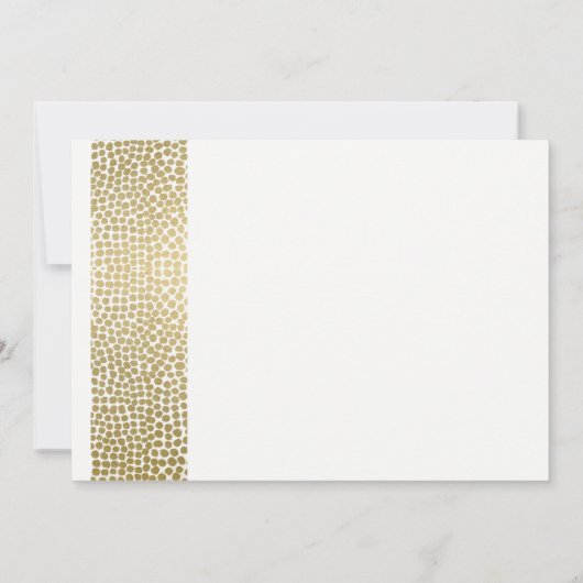 GLAMOROUS GOLD WHITE STIPPEN MOSAIC WEDING KAART (Achterkant)