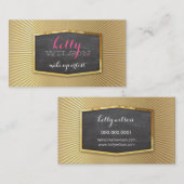 GLAMOROUS gouden folie elegante eco natuurlijke kr Visitekaartje (Voorkant / Achterkant)