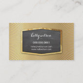 GLAMOROUS gouden folie elegante eco natuurlijke kr Visitekaartje (Achterkant)