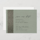 GLAMOROUS KOPER SILVER STIPPEN MOSAIC BEWAREN DE D AANKONDIGINGSKAART (Voorkant / Achterkant)