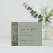 GLAMOROUS KOPER SILVER STIPPEN MOSAIC BEWAREN DE D AANKONDIGINGSKAART (Staand voorkant)