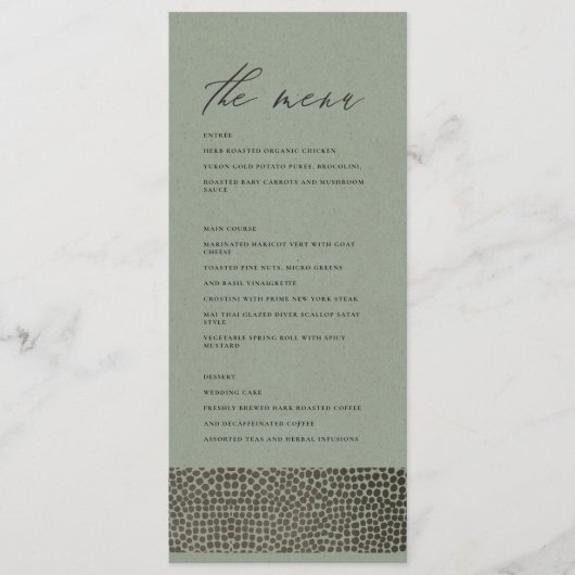 GLAMOROUS KOPER SILVER STIPPEN MOSAIC MENU (Voorkant)