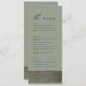 GLAMOROUS KOPER SILVER STIPPEN MOSAIC MENU (Voorkant / Achterkant)