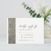 GLAMOROUS KOPER SILVER STIPPEN MOSAIC RSVP KAARTJE (Staand voorkant)