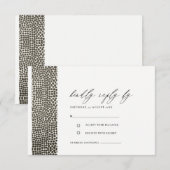 GLAMOROUS KOPER SILVER STIPPEN MOSAIC RSVP KAARTJE (Voorkant / Achterkant)