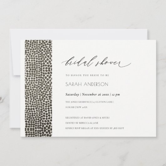 GLAMOROUS KOPER SILVER STIPPEN MOSAIC VRIJGEZELLEN KAART (Voorkant)