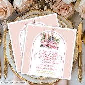 Glamorous Petals and Prosecco Bridal Napkins Set Servet