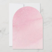 Glamorous Pink Glitter Mermaid Style Bride Dressed Kaart (Achterkant)