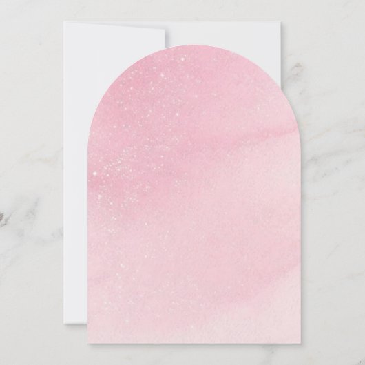 Glamorous Pink Glitter Mermaid Style Bride Dressed Kaart (Achterkant)