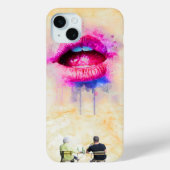 Glamorous Pink Lip Illustration Case-Mate iPhone Case (Achterkant)