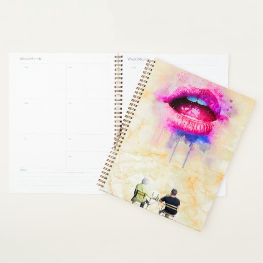  Glamorous Pink Lip Illustration Planner (Display)