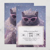 Glamorous Queen Cat Sparkling Fantasy Portrait     Kaart (Voorkant / Achterkant)