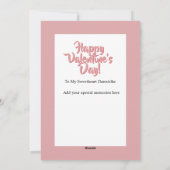 Glamorous Red Sequin Bow Valentine Feestdagenkaart (Achterkant)