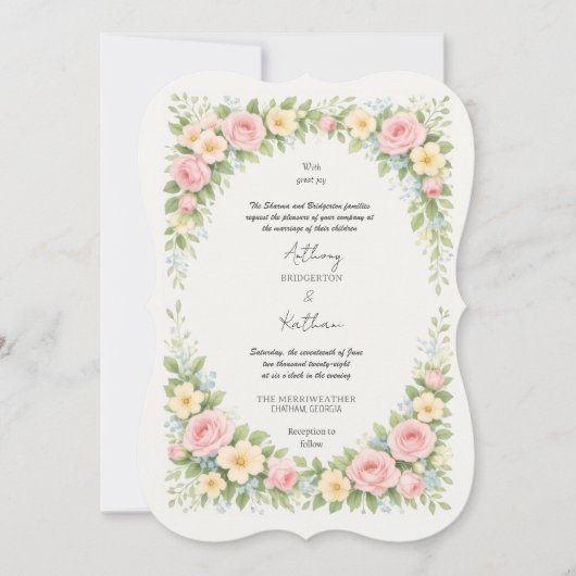 Glamorous Regency Garden Wedding by Bridgerton Kaart (Voorkant)
