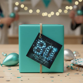 Glamorous Sapphire Gem 80th Birthday Party Bedankjes Labels