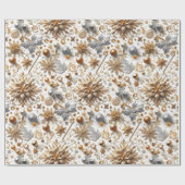 Glamorous Silver Gold Flourish Christmas  Cadeaupapier (Vlak)