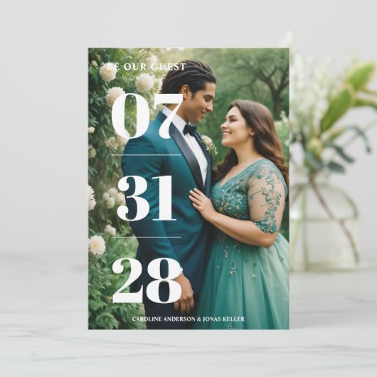 Glamorous Simple Enchanting & Delicate Minimalist  Kaart (Staand voorkant)