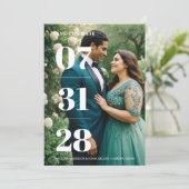 Glamorous Simple Enchanting & Delicate Minimalist  Save The Date (Staand voorkant)