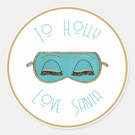 Glamorous Slaap Masker New York City Meisje Sticke Ronde Sticker