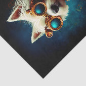 Glamorous Steampunk Westie Dog EZ6L Decoupage Tissuepapier (Detail)