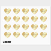 Glamorous Template Your Custom Text Elegant Gold Hart Sticker (Vel)