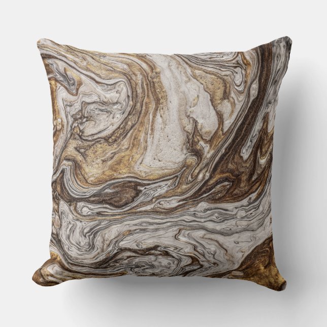 glamour 001 vloeibare bruine kleuren kussen (Voorkant)