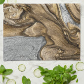 glamour 001 vloeibare bruine kleuren theedoek (Gevouwen)