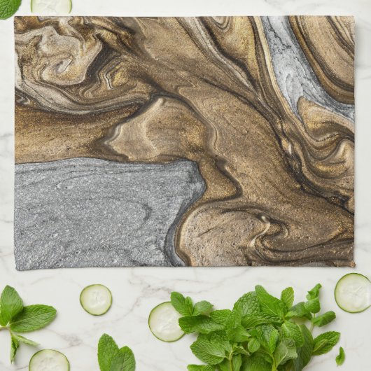 glamour 001 vloeibare bruine kleuren theedoek (Gevouwen)