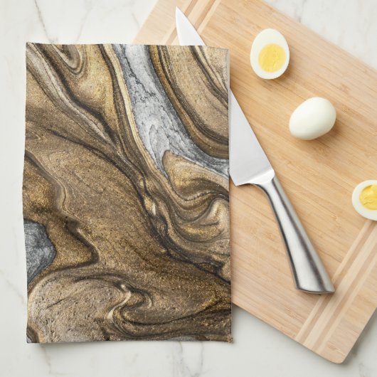 glamour 001 vloeibare bruine kleuren theedoek (Quarter Fold)